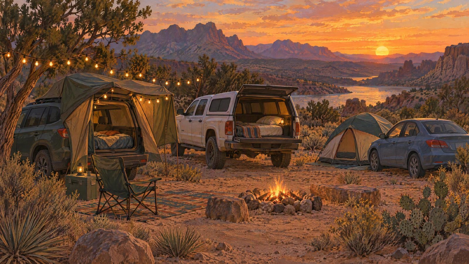 Illustration for Car, Truck and SUV Camping